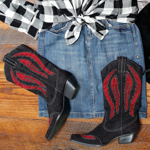 Anne Michelle Shoes - Sexy Suede Womens Cowboy Boots